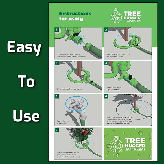 Tree Sprinkler with 360° Outward Direction | Water Sprinkler for Trees That Reaches The Nutrition Zone for Tree Root Watering (15")