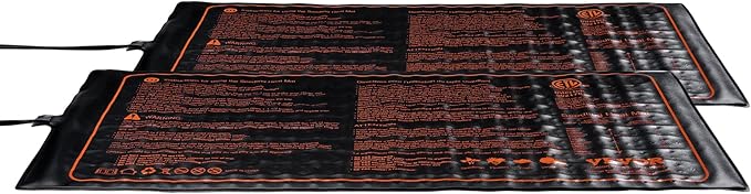 VEVOR 2 Pack Seedling Heat Mat 10"x 20.75", MET-Certified Warm Hydroponic Plant Heating Pad for Seed Starting, Waterproof Heating Mats for Germination, Indoor Gardening Tested toStandards