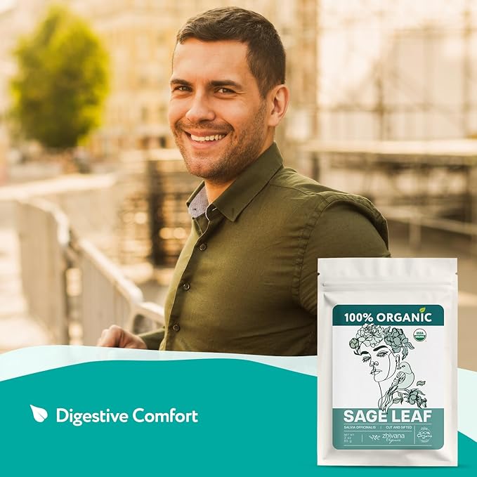 Super Value Pack 5 LB - Organic Sage Leaf (Salvia officinalis) – Loose Dried Leaves – Edible Grade for Tea, Seasoning & Herbal Uses