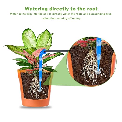 Lewisia 10W Solar Automatic Drip Irrigation Kit Auto Watering System 115FT for 30 Plants