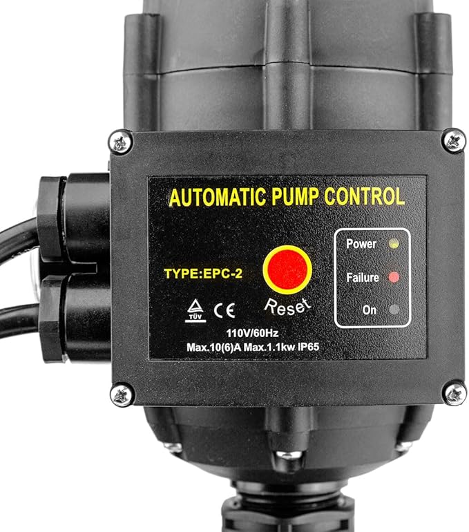 XtremepowerUS 1.6HP Water Transfer Pump w/Automatic Electronic Controller 1268GPH Shallow Well Pump Garden Booster Sprinkler Irrigation Lawn Farm