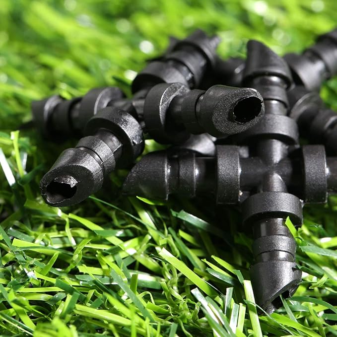 Mtsooning 50PCS Irrigation Cross Connectors for 4/7mm Hose,Barbed Tubing Fittings Kit 4-Way Coupling for Drip Sprinkler Garden Lawn Systems Systems