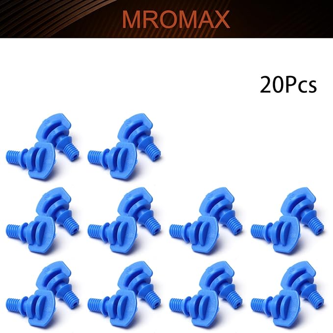 MroMax 20Pcs 360 Degree Micro Sprayer Automizing Sprinkler Nozzle Hydroponic Aeroponic Misters Fan Jet for Miniature Garden Lawn Plant Irrigation System Blue