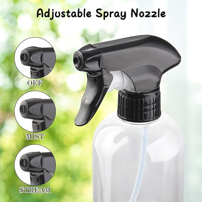 Bynccea Spray Bottles Empty Spray Bottle PET -10 oz/300 ml Plastic Water Sprayer Refillable Containers Fine Mist Small Spray Bottles for Cleaning Solutions, Cooking, Hair