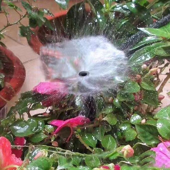 Lxcom Lighting 100 Pack Irrigation Drippers Drip Emitters Micro Spray Adjustable 360 Degree Full Circle Pattern Water Flow Irrigation Drippers Micro Bubbler Sprinkler Drip System Parts Drip Irrigation