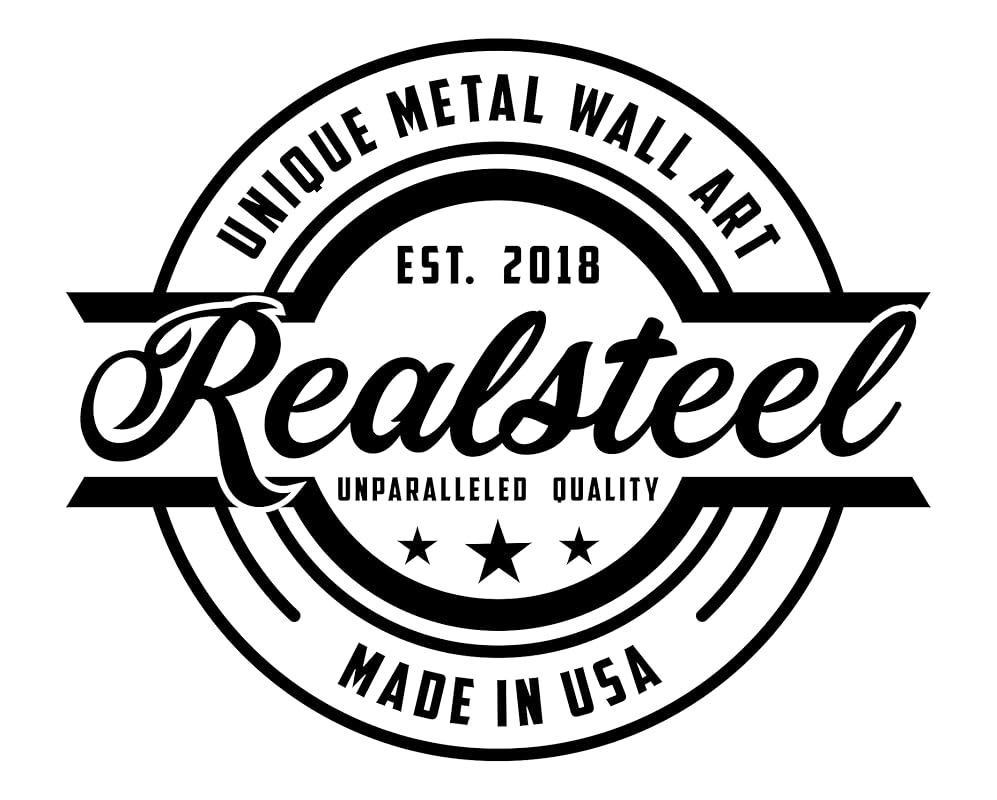 RealSteel Custom Metal Signs – Personalized Outdoor Wall Art, Wedding & Anniversary Name Plaque, Porch & Garden Decor, Campfire Monogram Yard Sign