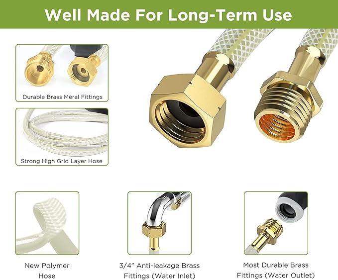 Tuyeho Retractable Garden Hose Reel 5/8" x 90 ft, Wall Mount Water Hose Reels with Automatic Slow Rewind System, Outdoor Hoses Reel with 2 Hose Nozzles for Garden Watering, Car Wash, Pet Shower