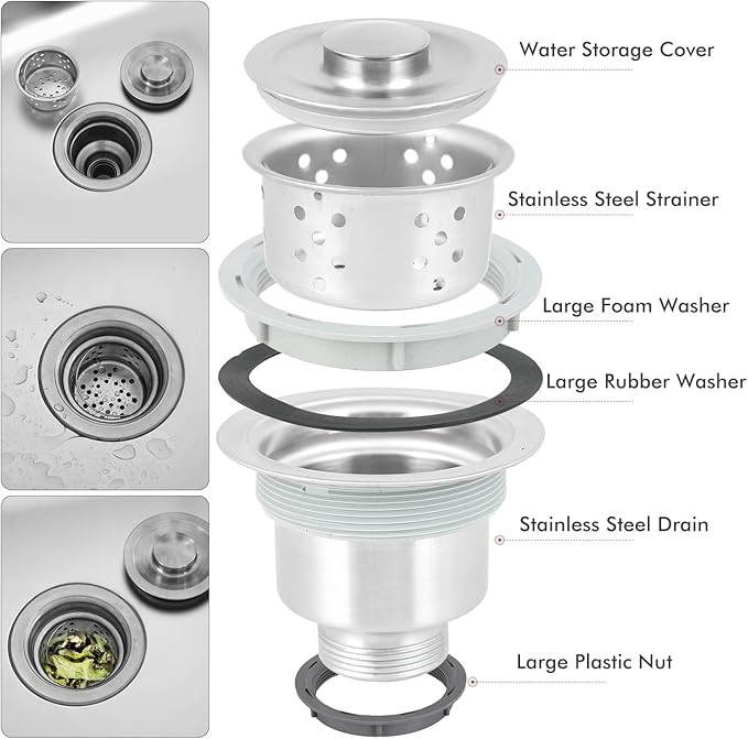 Freestanding Grill Cart with Sink and Cabinet, Movable Outdoor Cart Table with 304 Stainless Steel Sink, Outdoor Grill Cart,Outdoor Grill Station with Wheels, L35.4” x W24”