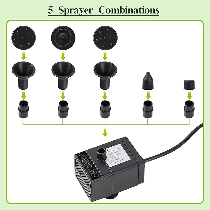 Solar Water Fountain for Bird Bath Solar Water Pump with Seperated Solar Panel 2.5w 5v Solar Powered Water Fountain for Small Pond Garden Water Feature Decoration