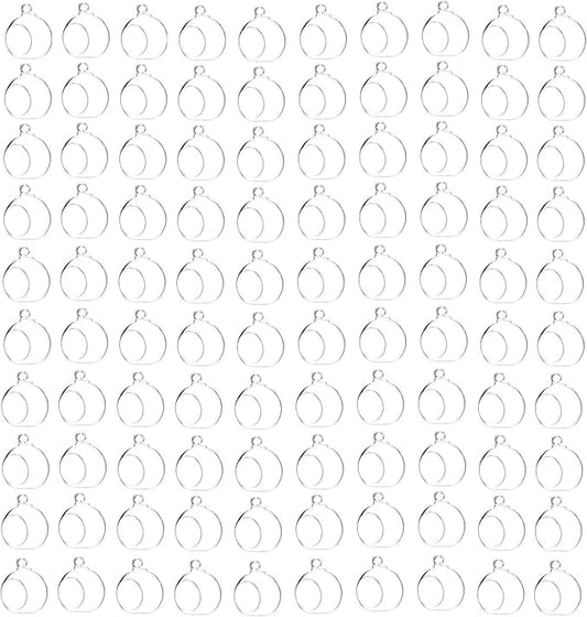 Sziqiqi 3.15inch Glass Globes Glass Bulbs Hanging Tea Light Holder Terrarium Container Wedding Centerpiece Backyard Decoration Christmas Ornaments 90pcs+10 Extra