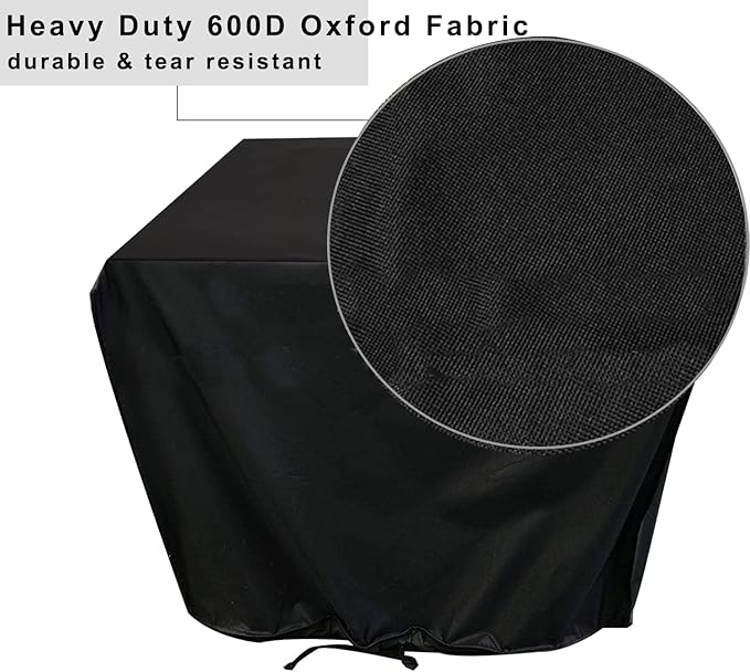 Fire Pit Cover Patio Cover Square 600D Heavy Duty Fire Pit Covers 32x32x24 Inch Outdoor FirePit Covers for 28 29 30 31 Inch Square Fire Pit