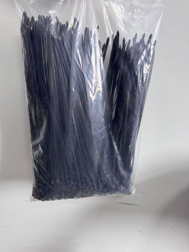 XINGO 12 Inch Black Cable Zip Ties (500 Pack), 40 Pounds Tensile Strength-Heavy Duty, Self-Locking UV Resistant Nylon Plastic Wire Ties for Indoor and Outdoor Use