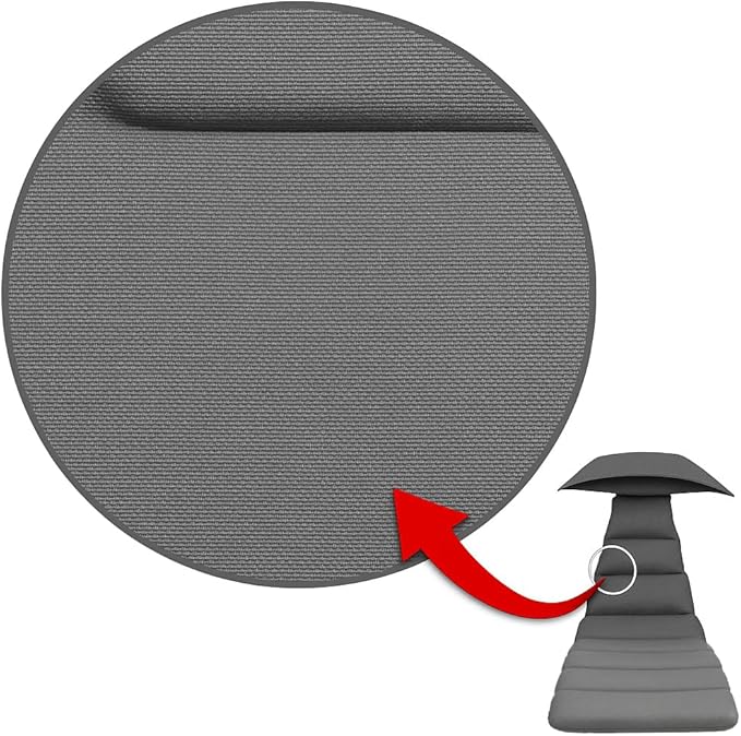Weatherproof Replacement Cushion Pad and Umbrella for Hanging Lounge Chair Outdoor Chaise Hanging Hammock Chair - Long-Lasting, Fade-Resistant, Quick-Dry, Outdoor Lounge Replacement Set (Gray)