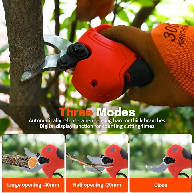 Pole Electric Pruning Shears with Portable Bag.Pole 1.6Inch(4CM) Electric Pruner for Tree Trimming Pole Tree Trimmer with 2Pcs 2000mAh Batteries(Jovant)