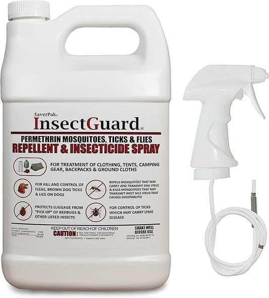 $averPak InsectGuard Permethrin Mosquitoes, Ticks and Flies Repellent & Insecticide Spray Gallon (128oz)