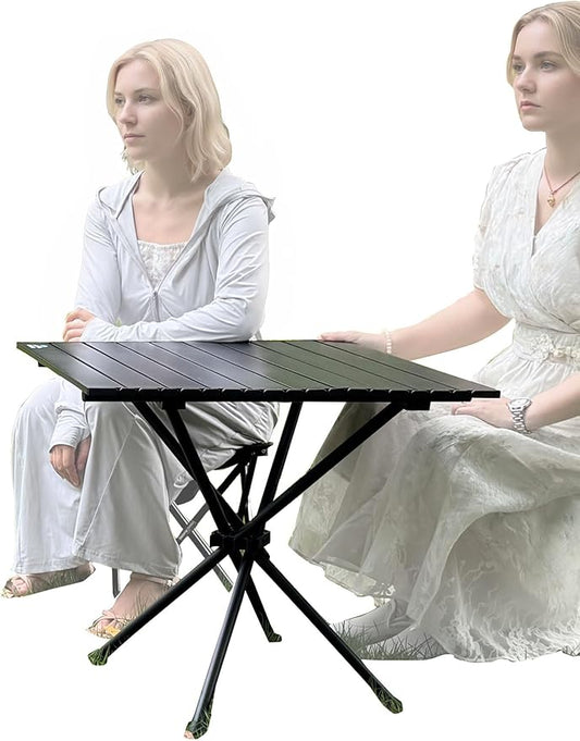 HASIKA Folding Camping Table Large Size Portable Camping Side Table for Outdoor, Beatch, Tailgating, Picnic, Grilling