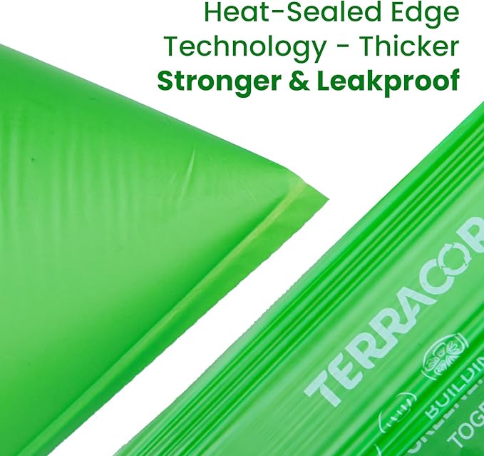 13 Gallon Compostable Trash Bags Liners Drawstring, Heavy Duty Extra Thick 1 Mil, 49.21 Liter, 35 Bags, Tall Kitchen Food Scrap Waste Bag, ASTM D6400