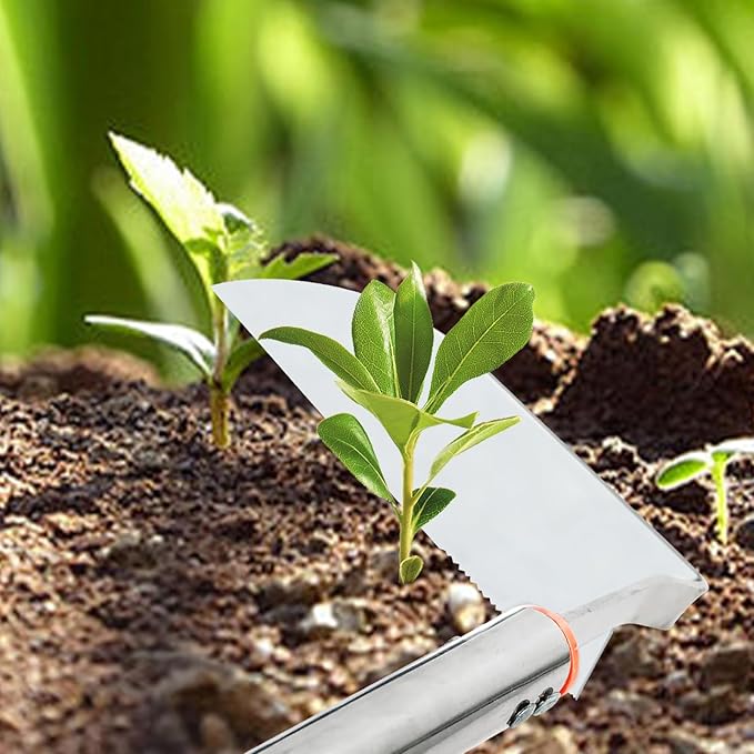 Japanese Weeding Sickle Hoe,Adjustable Long Handle Standing Hoe Graden Tool,Angular Weed Sickle Garden Tool,Action Hoe for Weeding and Planting