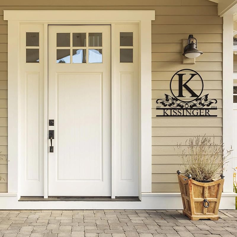 Personalized Metal Signs | Metal Name Sign | Split Letter Monogram | Home Decor Sign | Metal Wall Art | Last Name Sign | Outdoor Decor Sign | Personalized Wedding Gift | Housewarming Gift