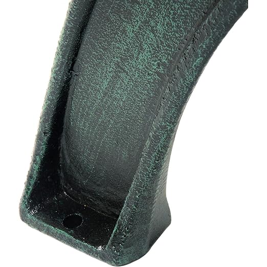 Global Industrial 4'L Outdoor Park Bench with Backrest, Recylced Plastic Slats, Wrought Iron Frame, 1100 lbs Capacity, Green, Surface Mount, Easy Assembly