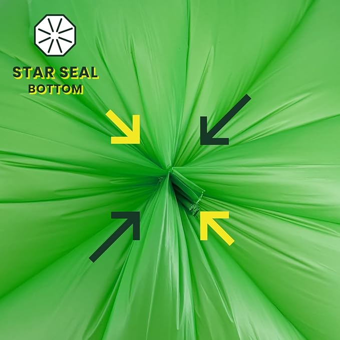 Compost Bags, 3 Gallon Compostable Food Scrap Bags Handle Tie,200 Count (Pack of 2),Certified by BPI and ASTM D6400