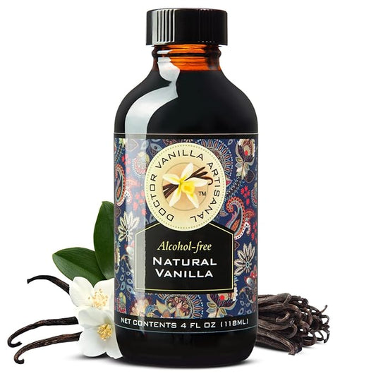 Alcohol-Free Natural Vanilla, Nature Sourced For Baking, Sweet Drinks And More, Small Batch Handcrafted From Madagascar Bourbon Vanilla Pods, 4 Oz Bottle