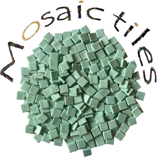 SMEIINIK 1.1lb Bulk Single Iridescent Color Mosaic Tiles for Crafts, Glass Mosaic Pieces for Mosaic Puzzles, Stained Glass Tiles for Mosaic DIY, Mosaic Making Supplies(AJ61-32)