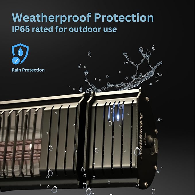 Commercial SunWave 3000 Watt Infrared Patio Heater Tungsten Ultra Quartz Low Glare with Remote control and 3 power levels, 11,028 BTU Max output By Muskoka Lifestyle Products USA (Silver)