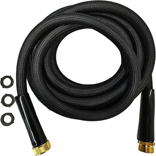 Garden Hose 15FT, Non-Expanding, Lightweight Hose, Leak-Proof Metal Interface, No-Knots, Easy to Carry, Wear-Resistant, Sturdy, Flexible, 3/4GHT, Water Hose for Yard, Garden, No Nozzle