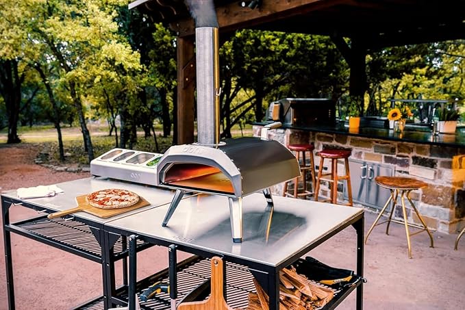 Ooni Large Outdoor Modular Table - 31x31x35 Pizza Oven Cart, Stainless Steel Grill & BBQ Stand, Outdoor Table