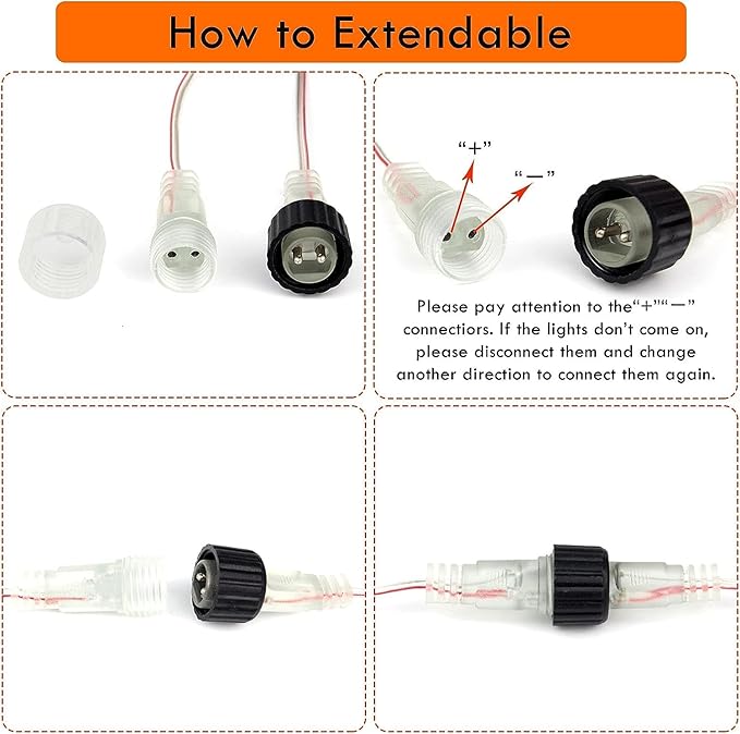 YIQU 2-Pack Extendable Meteor Shower Christmas Lights - 16 Tubes, 384 Led Icicle Lights Perfect for Outdoor, Patio Decorations (Warm White)