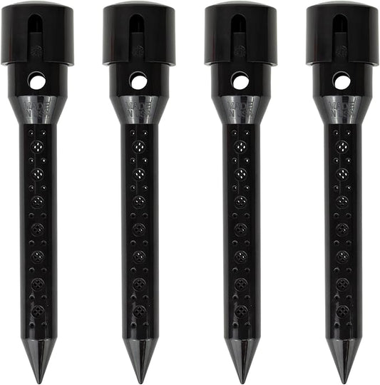 8 in. DEEP DRIP Garden Watering Stake (4 Pack) (Black) | UV-Protected ABS Plastic Deep Root Irrigation Spike for Flowers, Fruits, Vegetables, Potted Plants