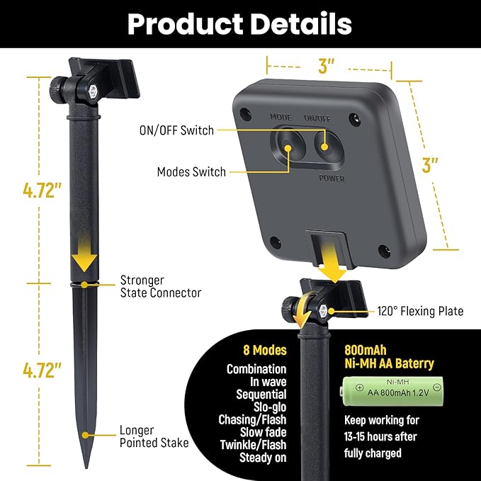 Solar String Lights for Outside, 2 Pack 240 Led Solar Christmas Lights Outdoor Waterproof 82ft Solar Fairy Lights 8 Lighting Mode Solar String Lights Idea for Garden,Courtyards,Trees(Warm White)