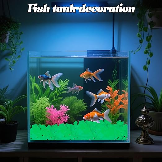 1.4LB 25-27mm Green Gardening Luminous Glow Stones Outdoor Decorations Luminous Stones Glow Stones Pebbles for Patio Landscaping Lawn Landscape Decor