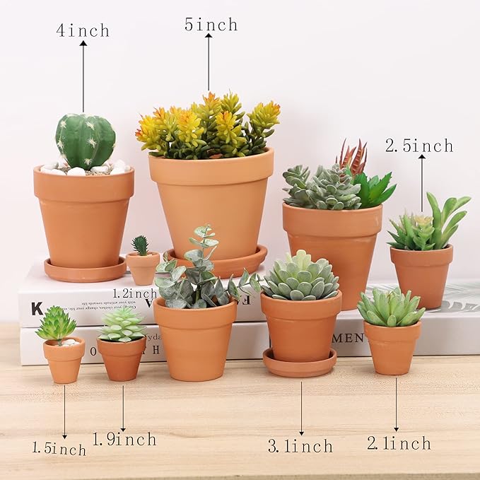 Yishang 2.5 inch Terracotta Pots with Drainage Holes,Small Mini Clay Ceramic Pottery Planter,Cactus Flower Terra Cotta Pots,Succulents Nursery Pots for Indoor/Outdoor Plants,Crafts,Wedding-36 Pack