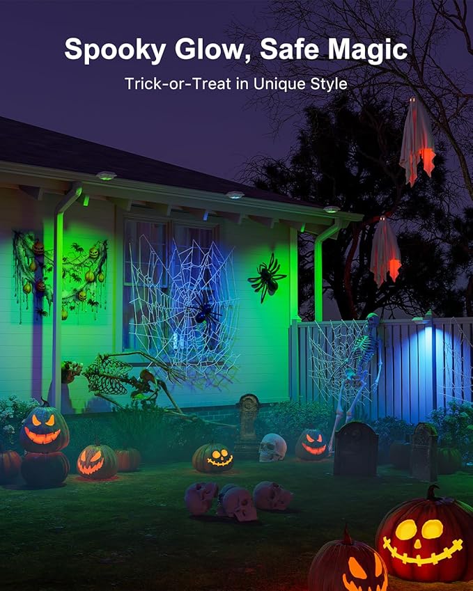 Color Changing Solar Gutter Lights Outdoor Waterproof 12 LED Clip On Gutters Light for Rainspout, Fence, Rail, Wall, Deck, Garden, Yard, Garage, Patio, Pool, Decoration to Create Memorable Moments