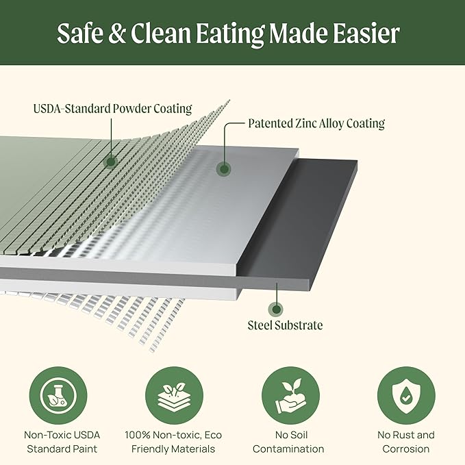 Vego garden 32" Extra Tall Raised Garden Bed Kits,4 in 1 Modular Raised Planter Box for Vegetables Flowers Fruits Oval Metal Raised Garden-Olive Green