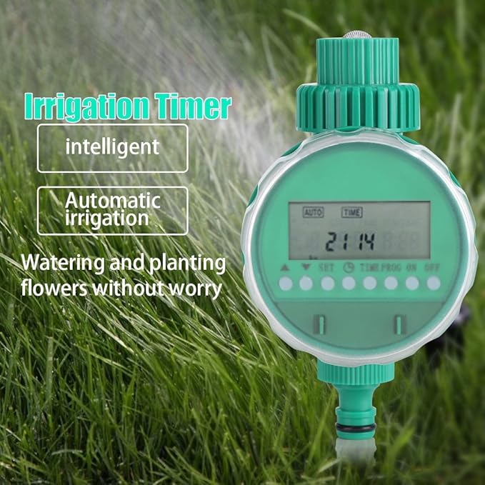 Automatic Irrigation Timer, Electric Digital Garden Irrigation Timer Battery Operated Intelligent Flowers Watering Controller for Garden Yard Lawn Greenhouse Drip Irrigation Watering Plant System