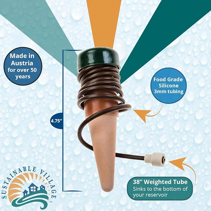 Blumat Plant Watering Devices - Classic XL Self Watering Planter Insert - Automatic Drip Plant Watering Stakes for Pots - Prevents Overwatering and Underwatering for Healthy Growth - 2 Pack