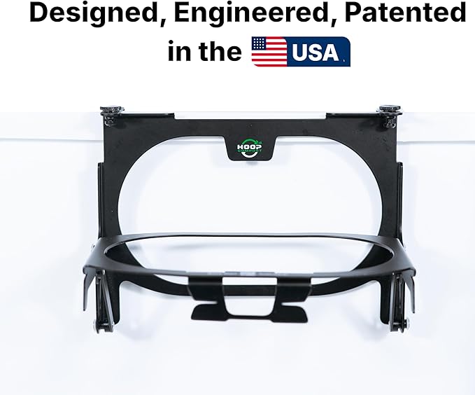 Hoop Metal Compost Bag Holder + 25 Compost Bags 3 Gallon, Clips to Kitchen Trash Can, Kitchen Cabinet Door, Replaces Countertop Compost Bin, Hanging Trash Can.