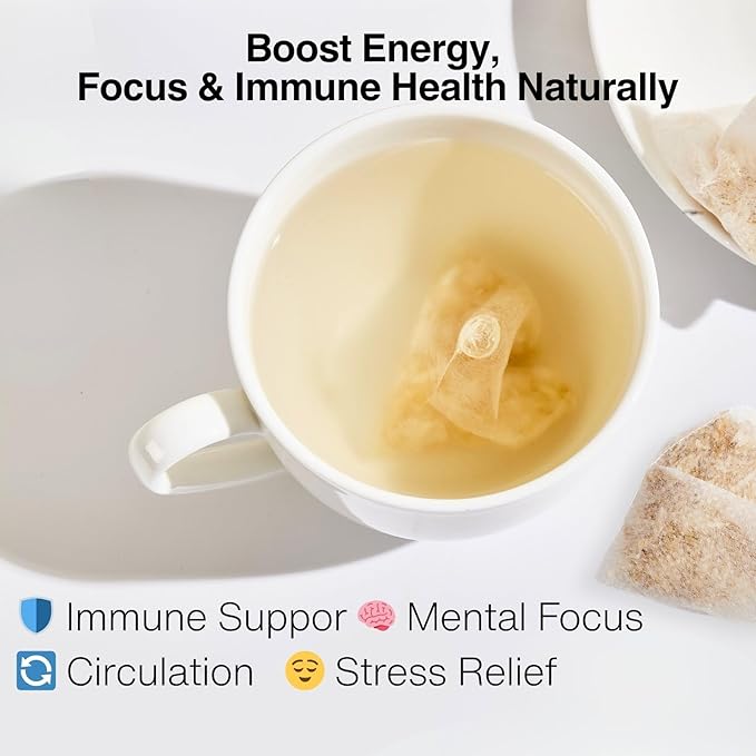 Ginseng Tea Bags – 45 Count | Natural Kidney Cleanse Detox & Repair Tea for Men & Women | Herbal Ginseng Root Tea for Kidney Health Support | Caffeine-Free