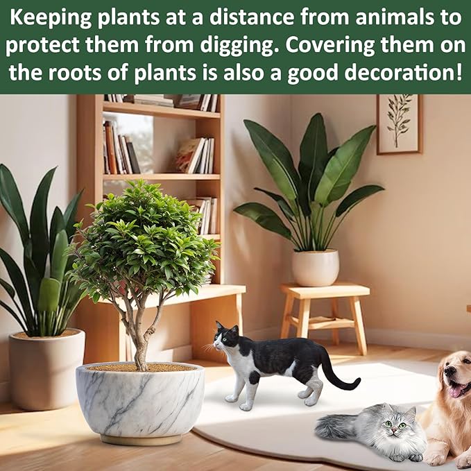 ZeeDix 4 Pack 18 Inch Coconut Fiber Tree Mulch Ring, 100% Natural Coco Coir Tree Ring Mulch Mat, Coconut Coir Discs Plant Cover Tree Protectors Mats Mulch Rings for Landscaping Trees Outdoor Plants