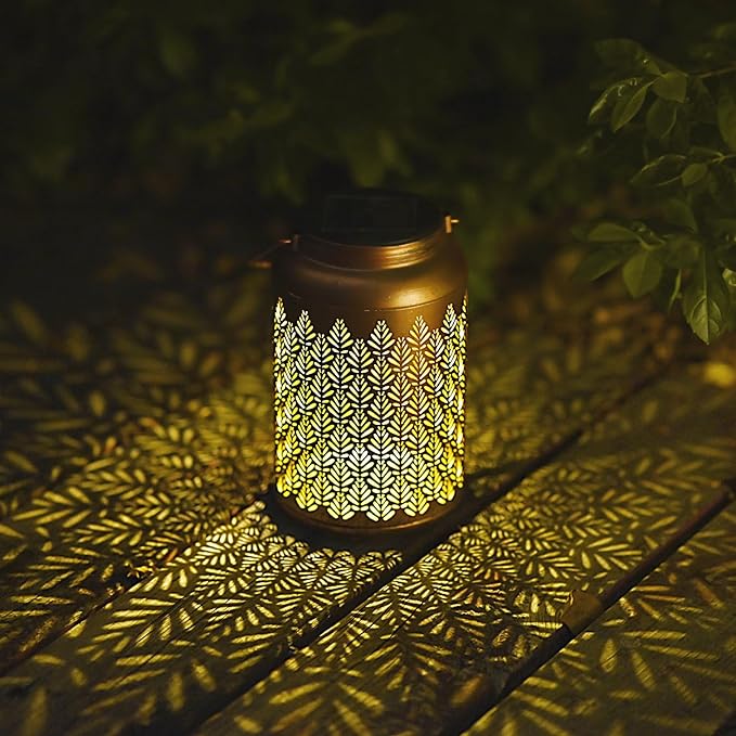 Solar Lanterns Outdoor Waterproof - Birthday Gifts for Women, Men, Mom, Mothers Day Gifts, Solar Lights Outdoor Hanging Garden Decor for Outside, Patio, Outdoor, Yard, Lawn, Balcony Grass