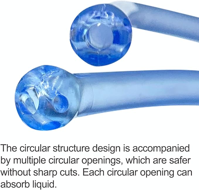 4 units suction collection tubing with detachable porous end design handle（Each suction tube kits is 6.8 feet long）