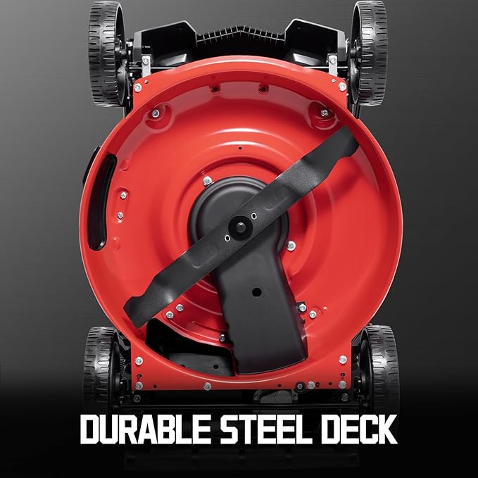 PowerSmart Self Propelled Gas Lawn Mower, 22-Inch with 140cc Briggs and Stratton E550 Engine 3-in-1 Rear-Wheel Drive Lawnmower with Bagging