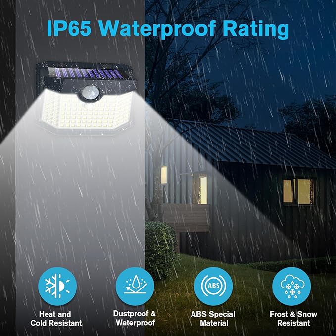 Aootek Solar Outdoor Lights 8 Packs,Motion Sensor Outdoor Lights with 3 Lighting Modes,Solar Lights Outdoor Waterproof for Garden Patio Garage Yard Deck