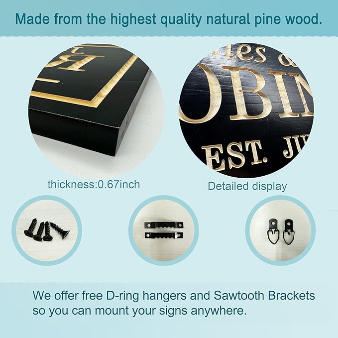 Personalized Wooden Rustic Sign for Campsite - Personalized Family Camping Sign, Outdoor Name Decor, Custom Cabin or RV Family Plaque