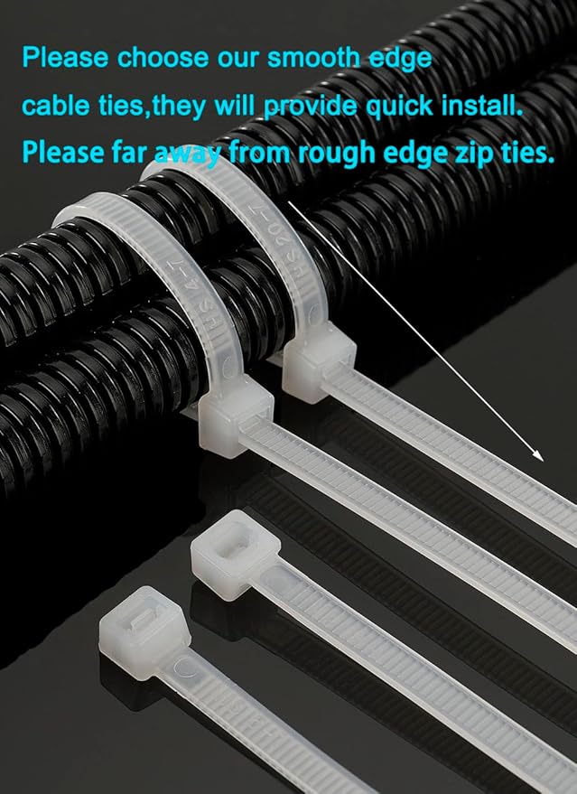 HS Colored Zip Ties Neon Small Nylon Wire Ties Assorted 6 Colors (Green,Yellow, Black, White, Blue, Red) 4 Inch for Crafts,Bulk 600 Pack