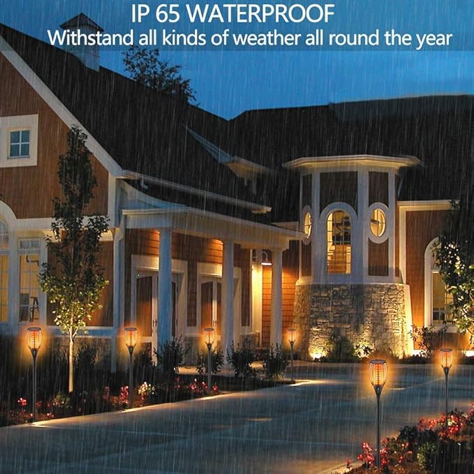 Aityvert Upgraded Large Solar Torch Lights, 43" Waterproof Outdoor 96 LED Dancing Flames Lights, Flickering Flames Garden Lights, Auto On/Off Landscape Decoration Pathway Patio Driveway Lighting (8)