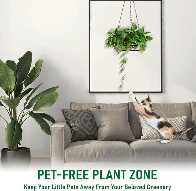 2-Pack Hanging Planters for Indoor Plants - Heavy Duty Metal Plant Hanger Indoor with 3 Chains and Hooks – Aesthetic Hanging Plant Holder for an Instant Indoor and Outdoor Decor